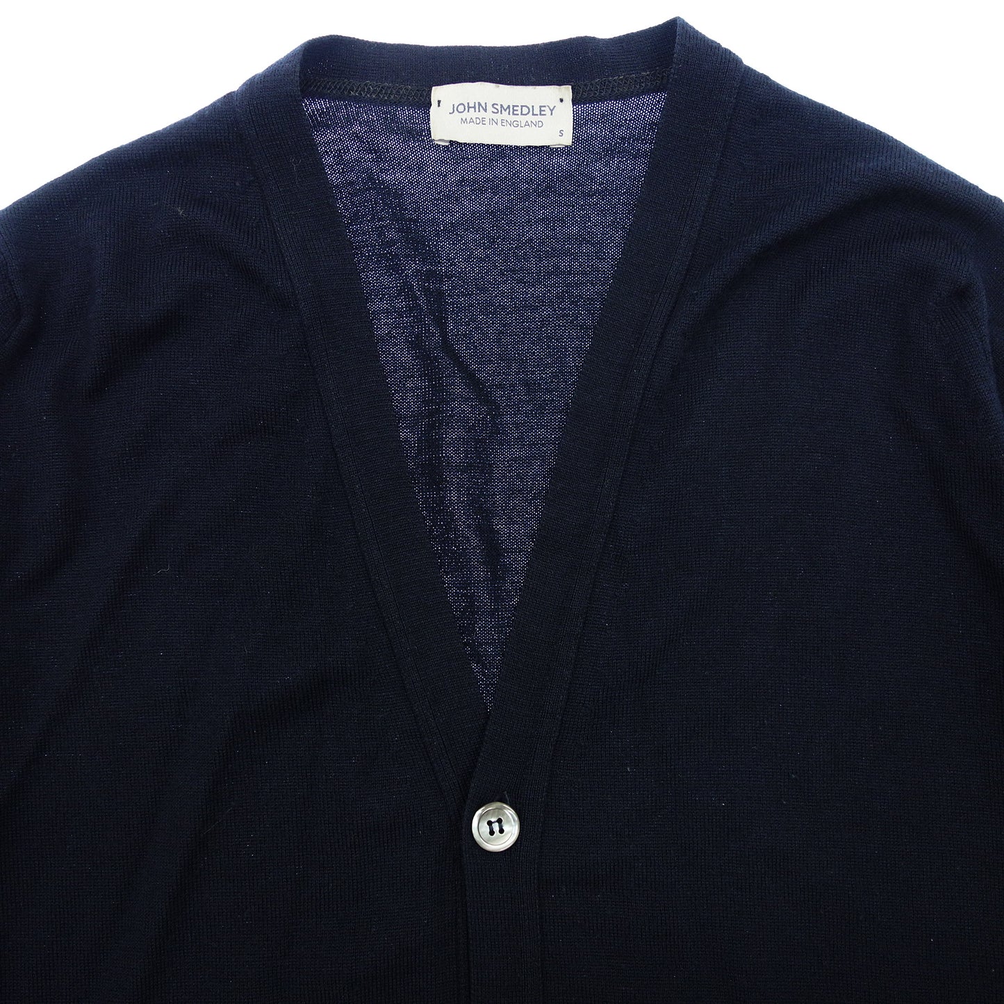 【JOHN SMEDLEY】ジョンスメドレー メリノウール カーディガン ネイビー サイズ S