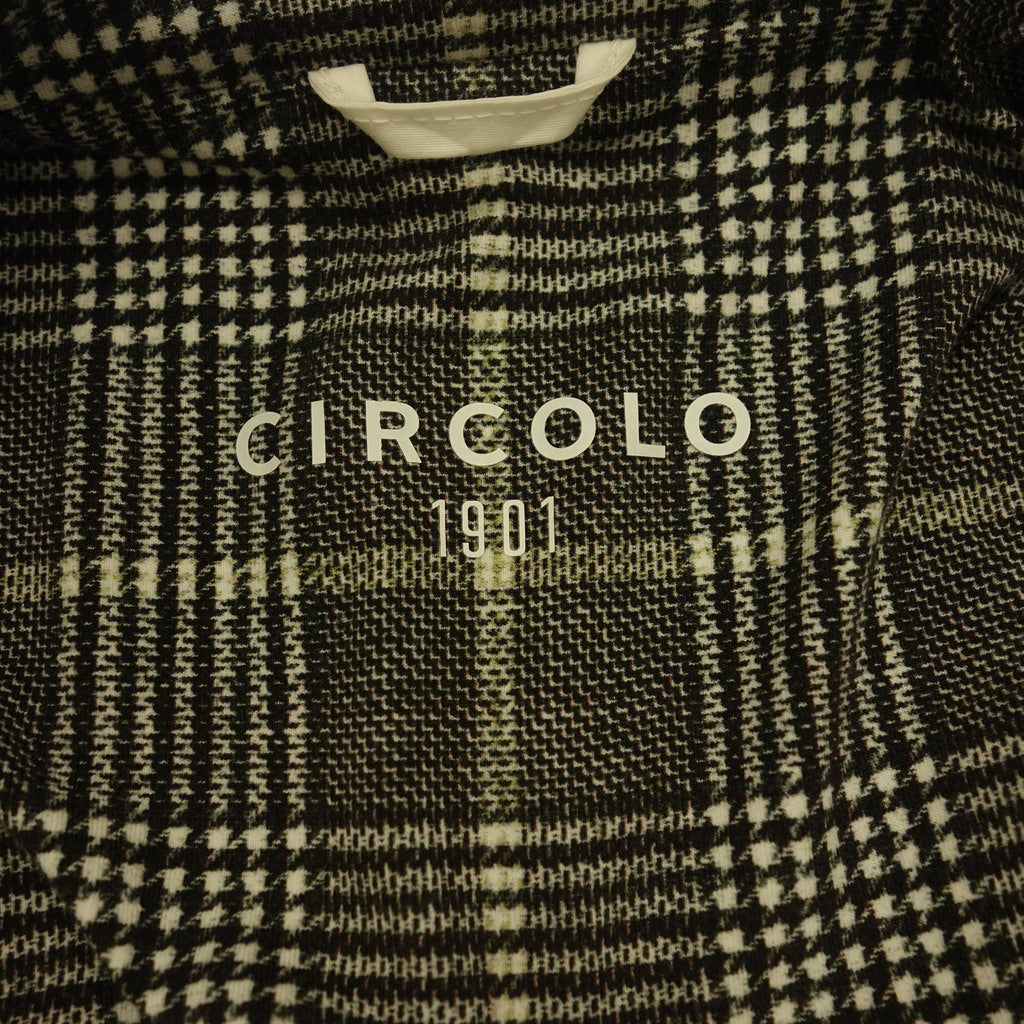 【CIRCOLO】チルコロ 2B ジャージージャケット グレンチェック グレー サイズ48