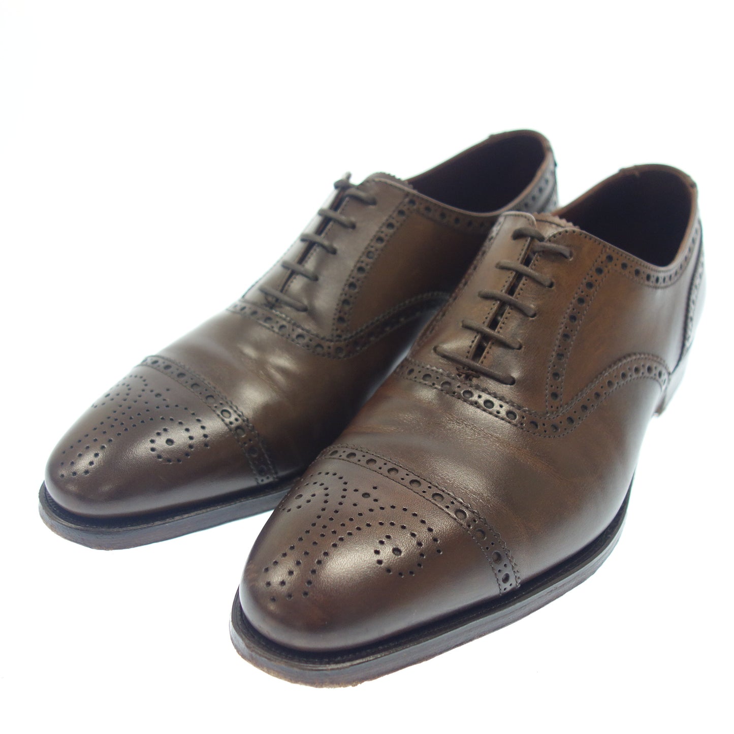 【CROCKETT&JONES】クロケット&ジョーンズ COVENTRY セミブローグ カーフ ブラウン サイズ UK8E 341ラスト