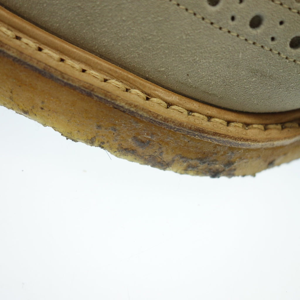 【Tricker’s】トリッカーズ SHIPS別注 M5633 スエード ウイングチップ ベージュ サイズ UK8
