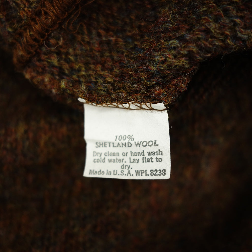 【THE MOORS × LORD JEFF】ザ ムアーズ × ロードジェフ 80年代 シェットランドウールニットベスト ブラウン サイズ M