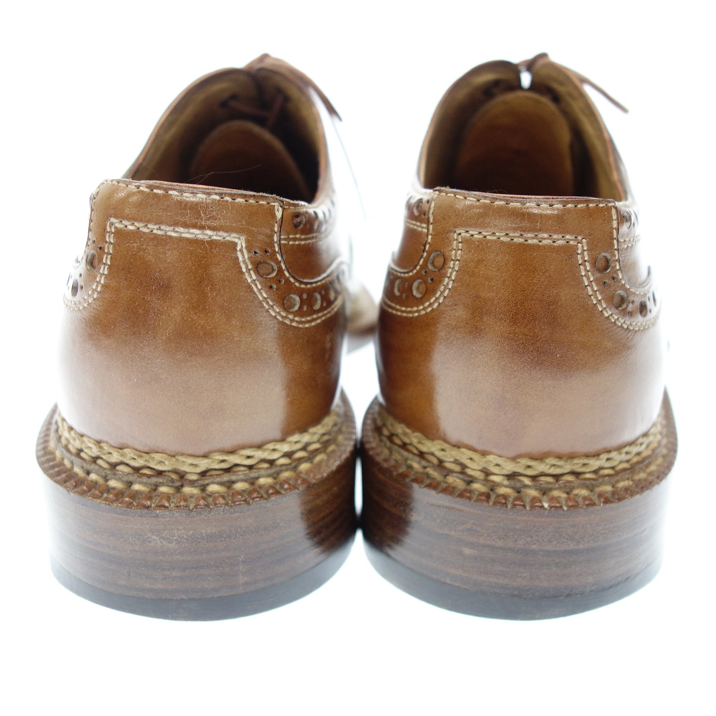【Santoni】サントーニ 4116 ノルベジェーゼ製法 フルブローグ カーフ ブラウン サイズ 7.5