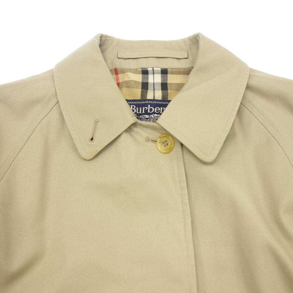 【Burberry’s】バーバリー 80年代 イングランド製 バルカラーコート ベージュ レディース サイズ不明