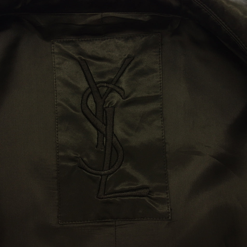 【YVES SAINT LAURENT】イヴサンローラン 4ポケットジャケット コットン×レーヨン ブラック サイズ M