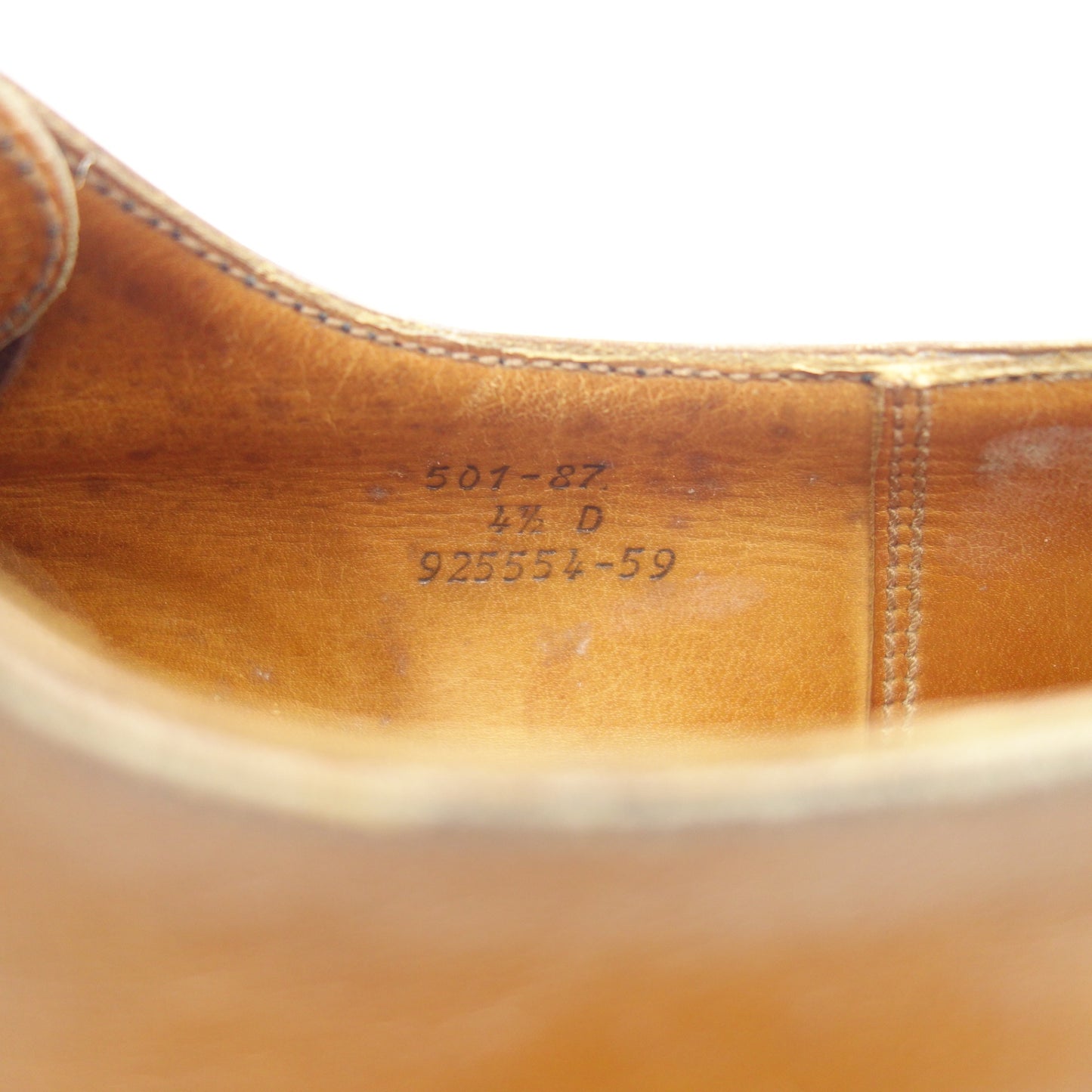 【J.M.WESTON】ジェイエムウエストン 旧ロゴ 501 ハーフハント Uチップ カーフ ブラウン レディース 4.5D 87ラスト