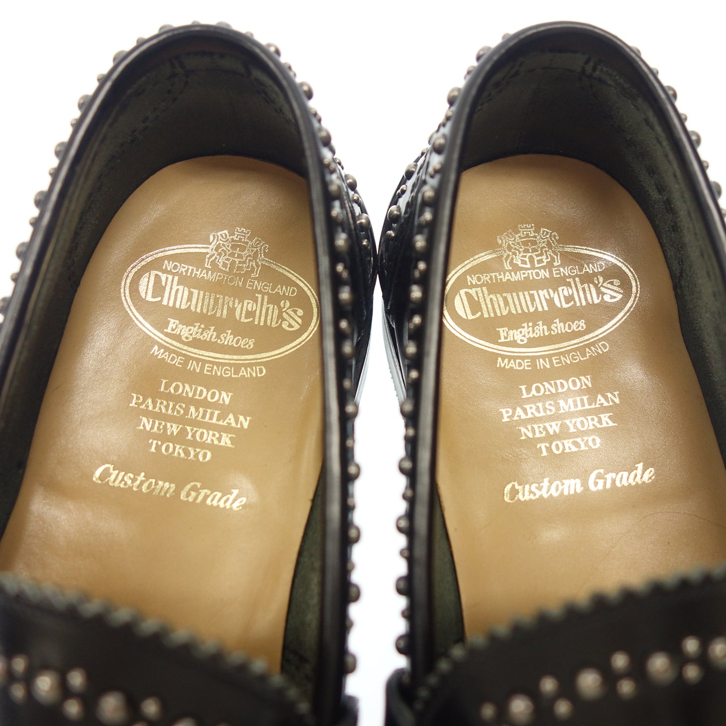 【Church's】チャーチ 五都市 PEMBREY コインローファー ポリッシュドバインダーカーフ ブラック UK7.5F 126ラスト