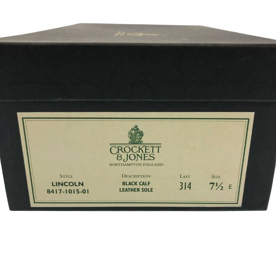【CROCKETT&JONES】クロケット&ジョーンズ LINCOLN コインローファー カーフ ブラック UK7.5E 314ラスト