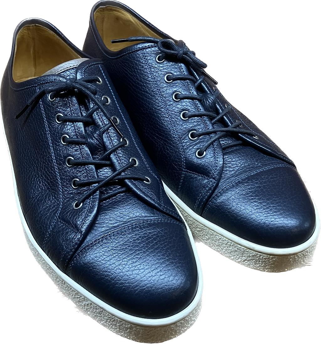【JOHN LOBB】ジョンロブ LEVAH スニーカー シボレザー ネイビー サイズ UK9
