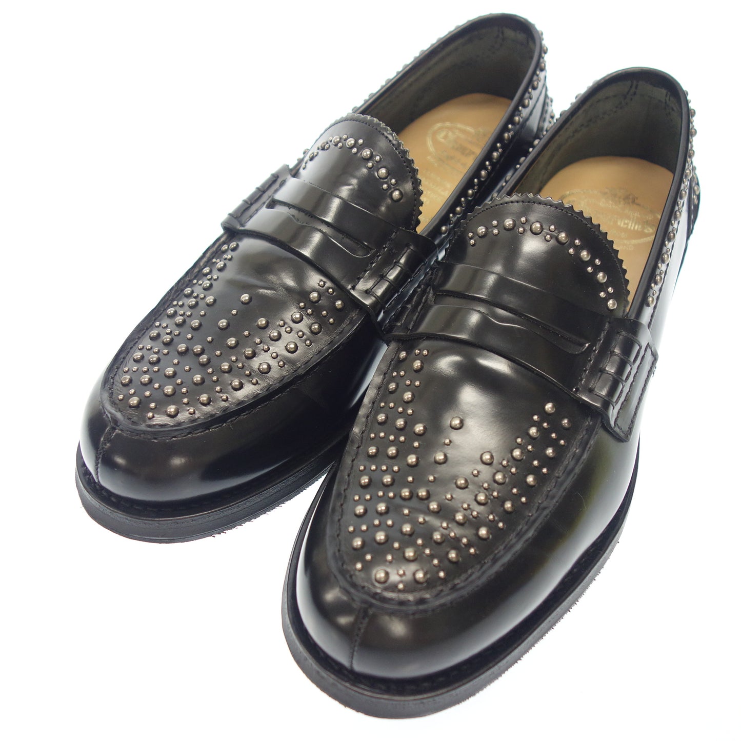 【Church's】チャーチ 五都市 PEMBREY コインローファー ポリッシュドバインダーカーフ ブラック UK7.5F 126ラスト