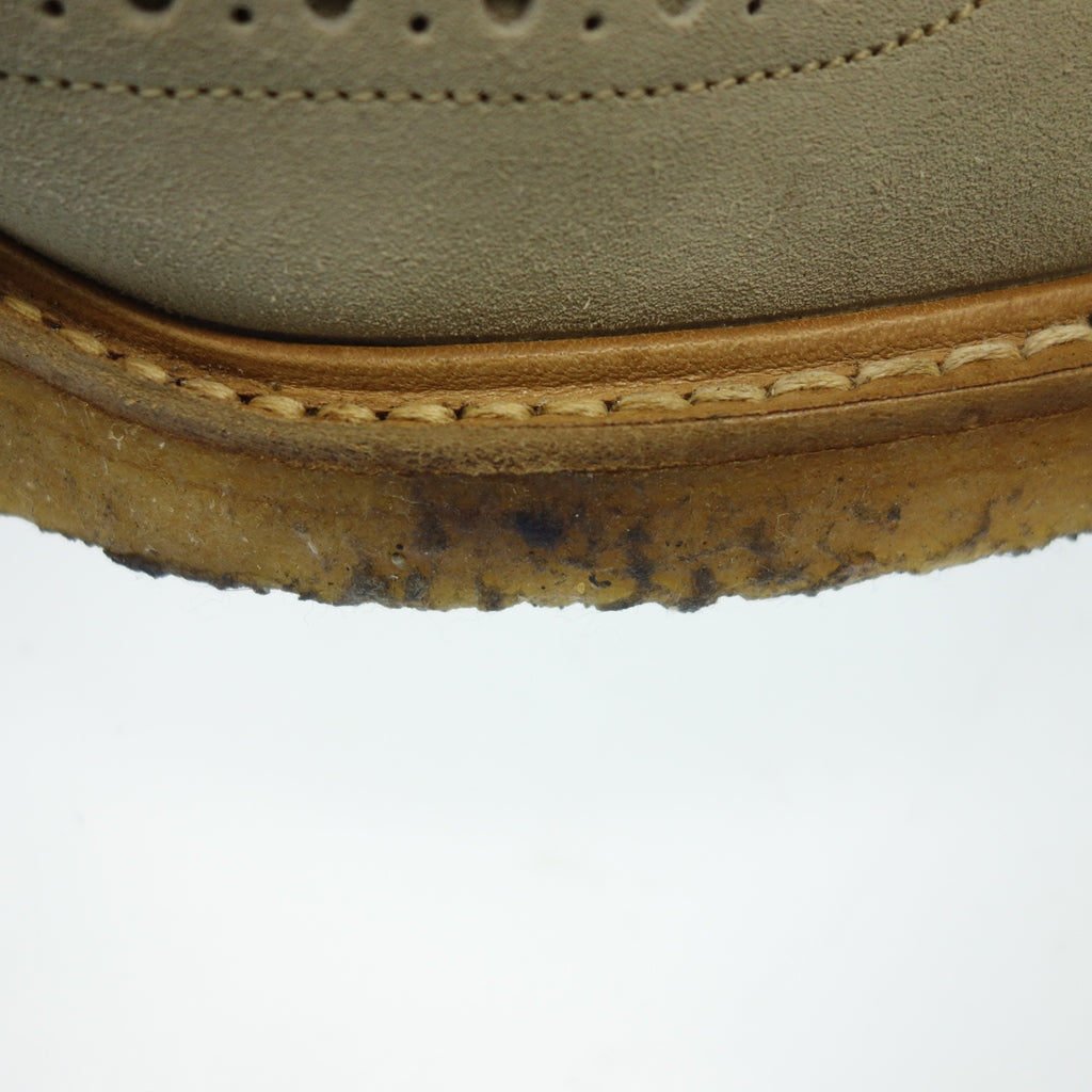 【Tricker’s】トリッカーズ SHIPS別注 M5633 スエード ウイングチップ ベージュ サイズ UK8