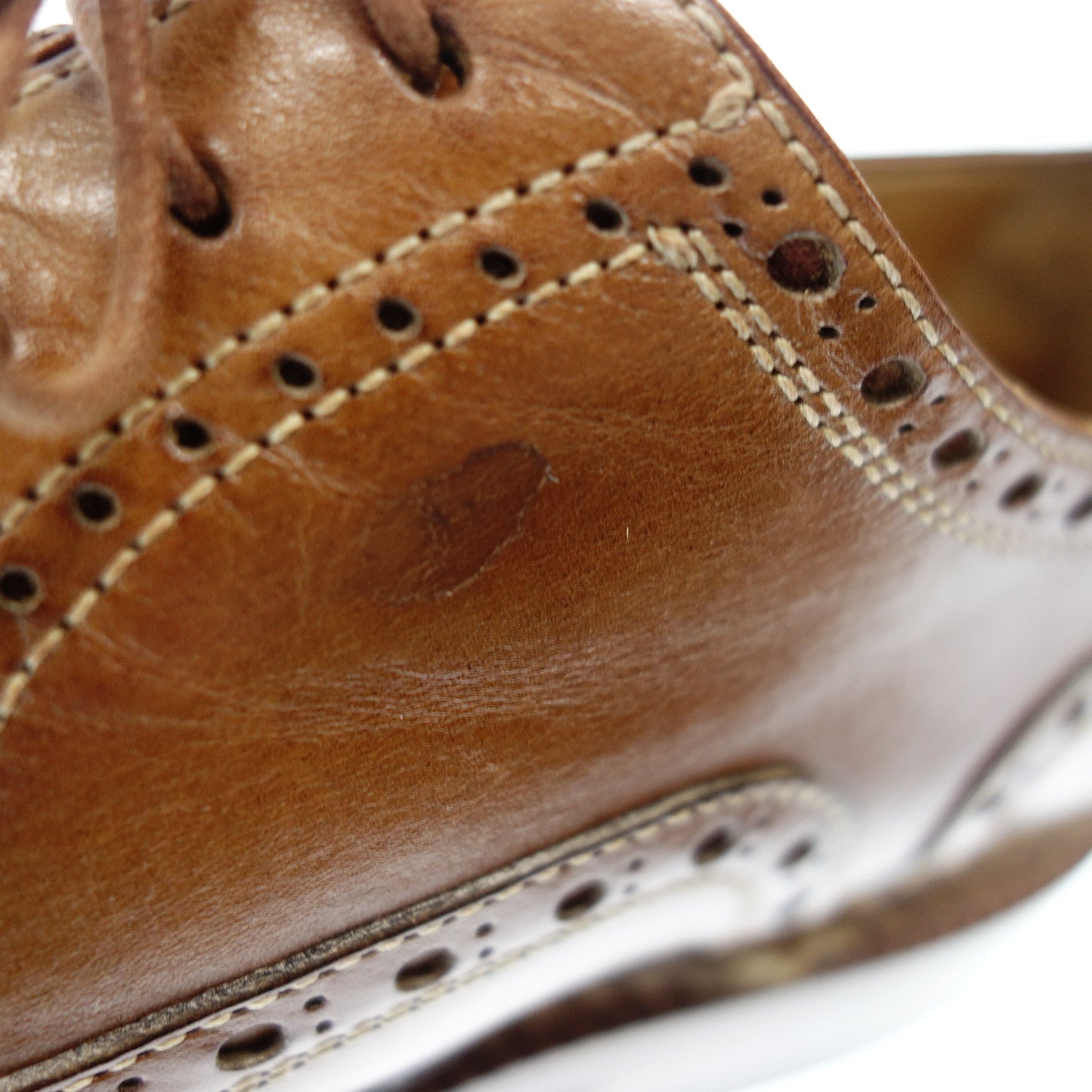 【Santoni】サントーニ 4116 ノルベジェーゼ製法 フルブローグ カーフ ブラウン サイズ 7.5