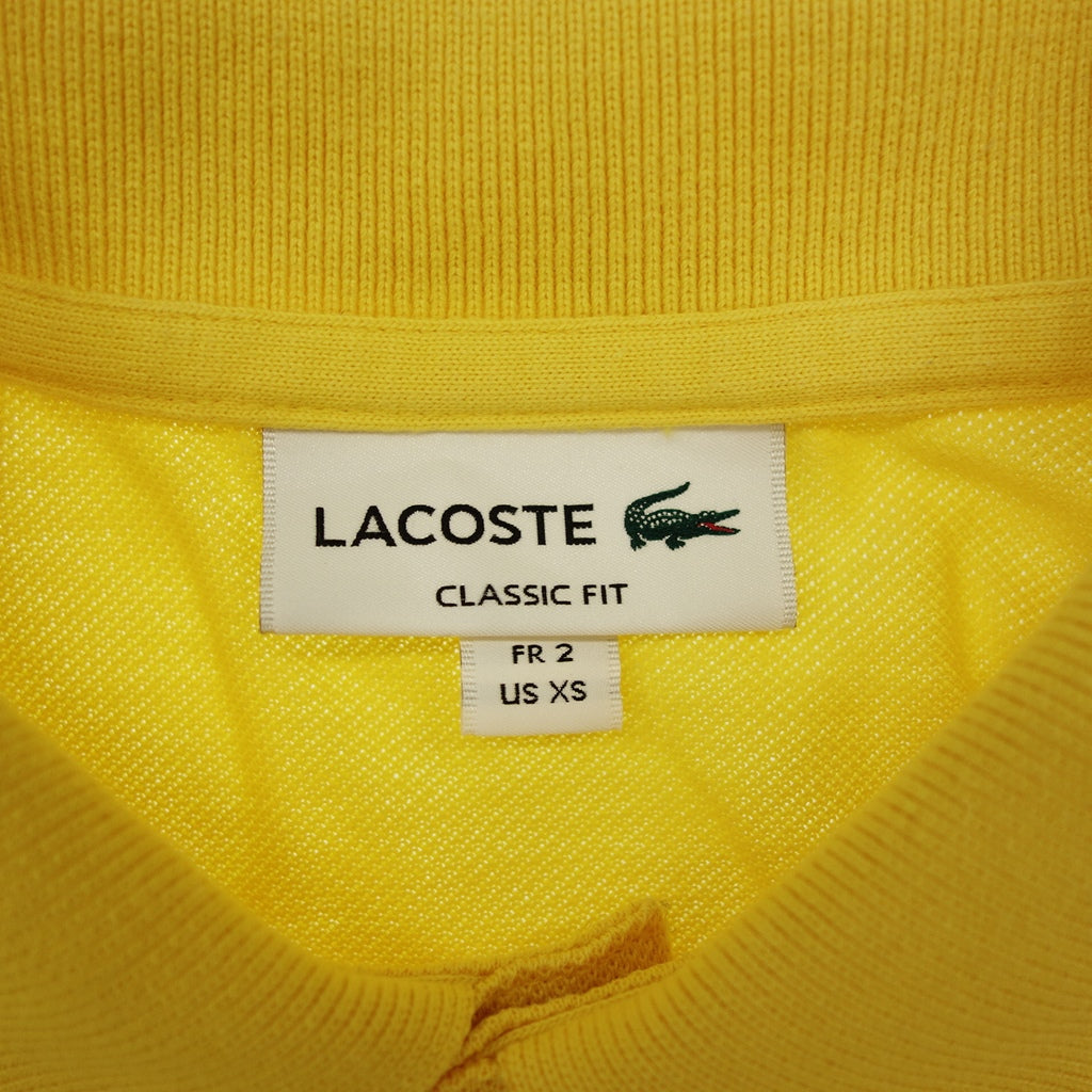 【LACOSTE】ラコステ L1212AL ポロシャツ クラシックフィット イエロー サイズXS