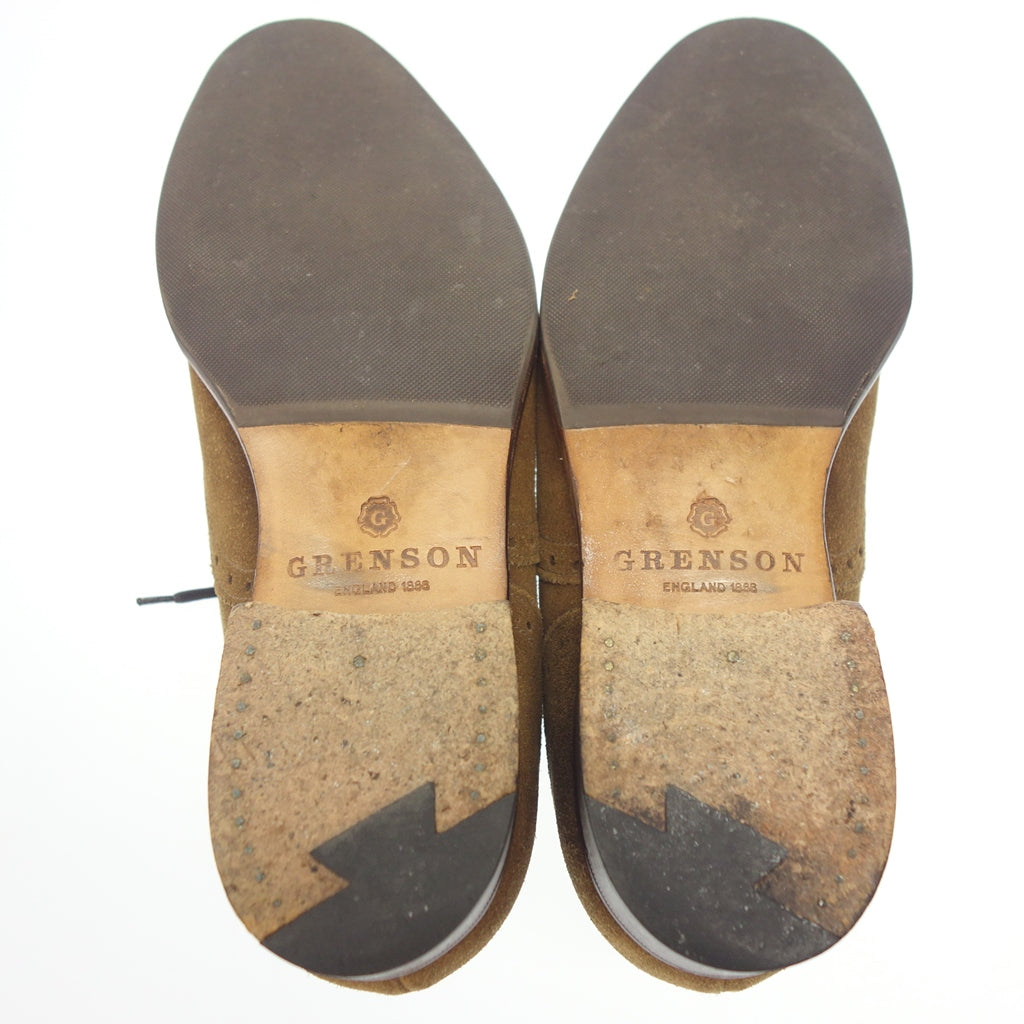 【GRENSON】グレンソン パンチドキャップトゥ スエード 茶系 UK7E
