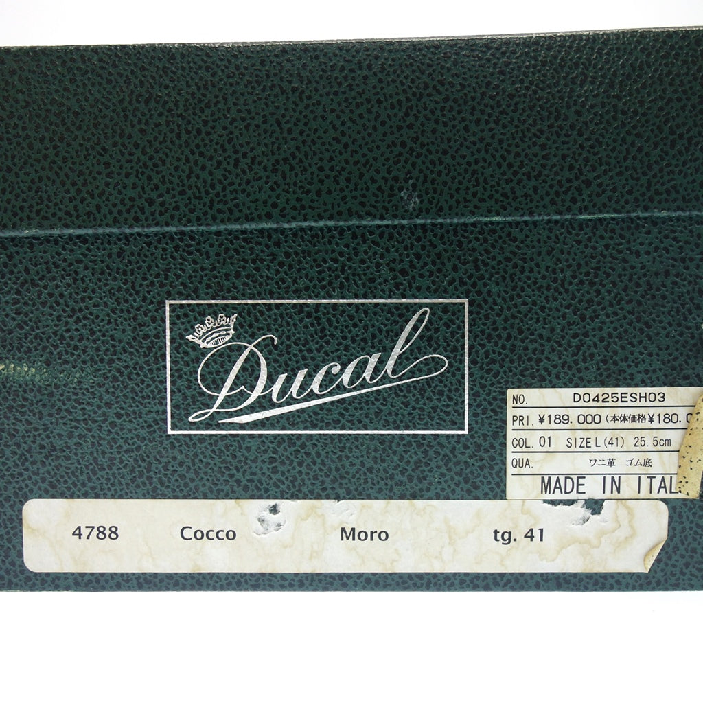 【Ducal】デュカル 4788 Uチップ クロコダイルレザー ブラウン サイズ 41