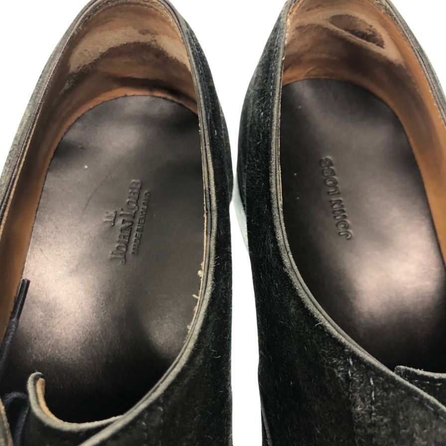 【JOHN LOBB】ジョンロブ フィリップ2 プレステージライン パンチドキャップトゥ カシミヤスエード ダークネイビー サイズ UK9D 7000ラスト PHILLIPⅡ