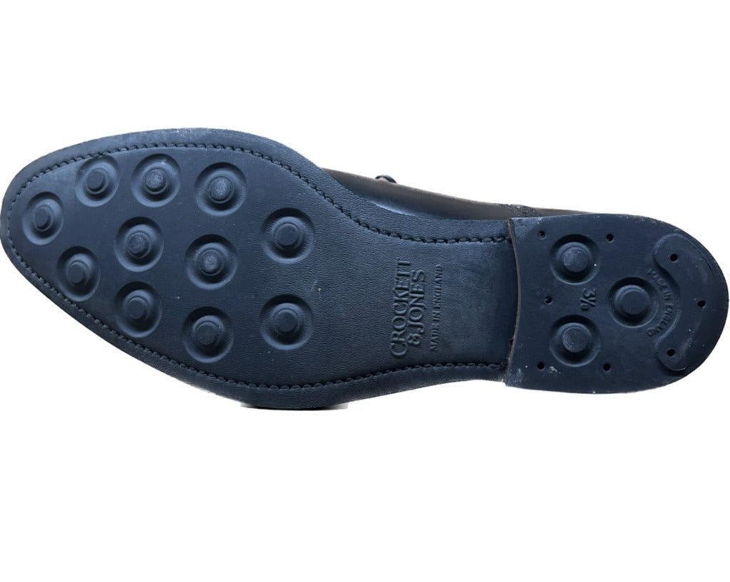 【CROCKETT&JONES】クロケット&ジョーンズ MALTON セミブローグ カーフ ブラック サイズ UK8.5E