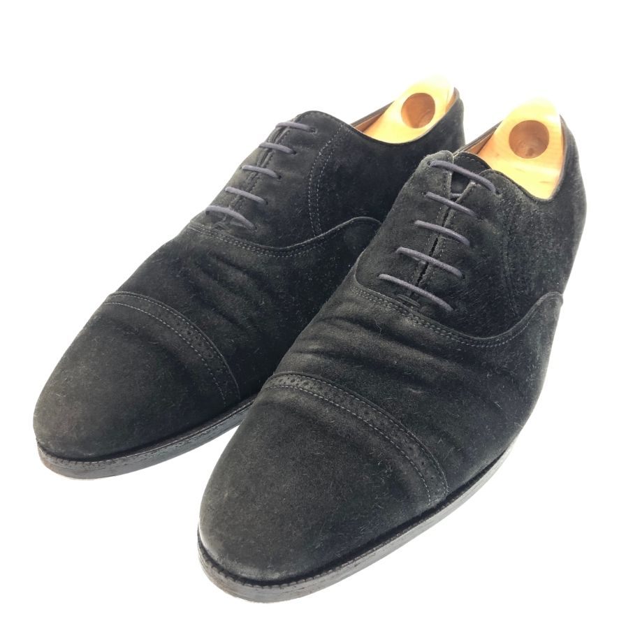 【JOHN LOBB】ジョンロブ フィリップ2 プレステージライン パンチドキャップトゥ カシミヤスエード ダークネイビー サイズ UK9D 7000ラスト PHILLIPⅡ