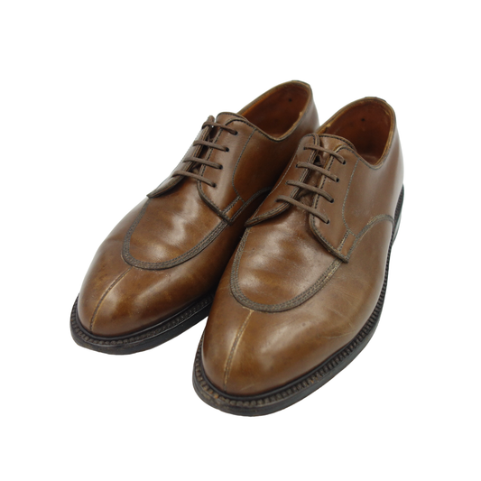 【J.M.WESTON】ジェイエムウエストン 旧ロゴ 501 ハーフハント Uチップ カーフ ブラウン レディース 4.5D 87ラスト