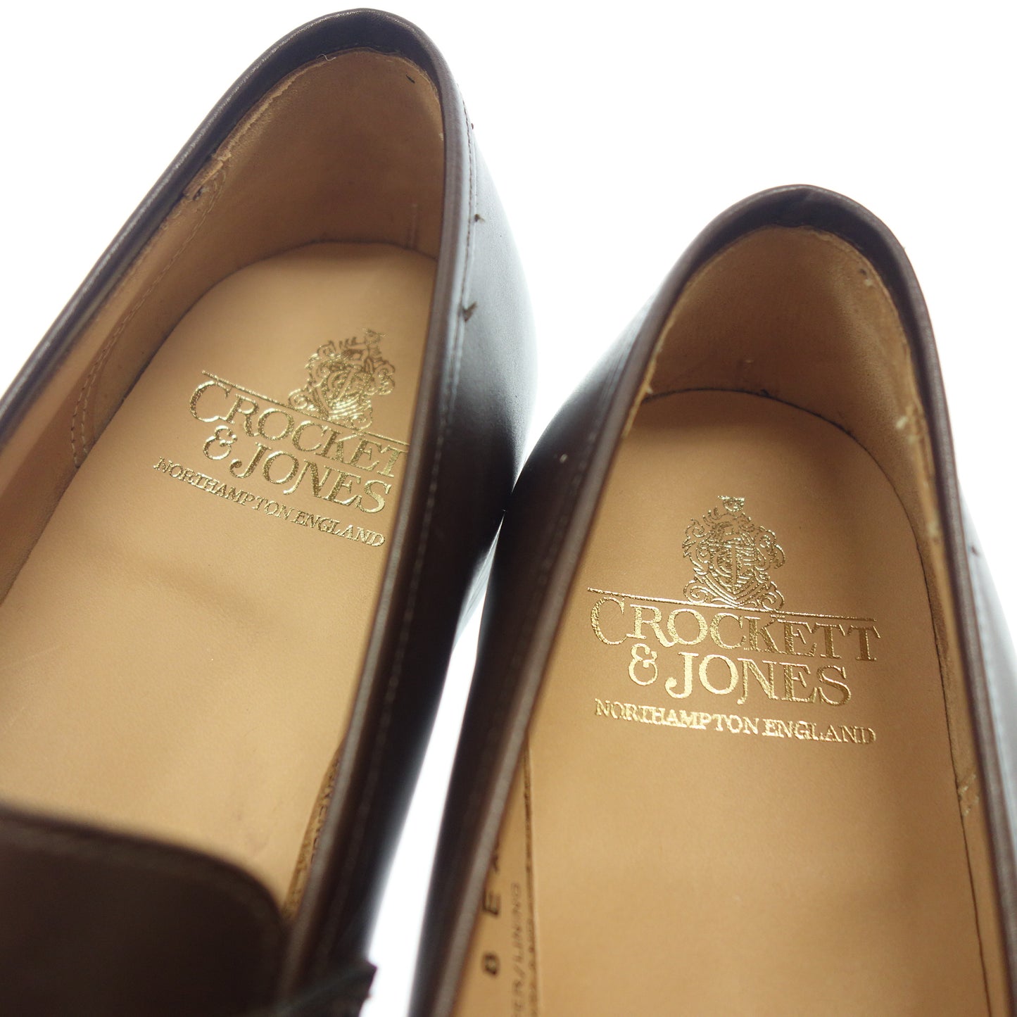 【CROCKETT&JONES】クロケット&ジョーンズ BOSTON2 コインローファー カーフ ブラウン サイズ UK8E 376ラスト
