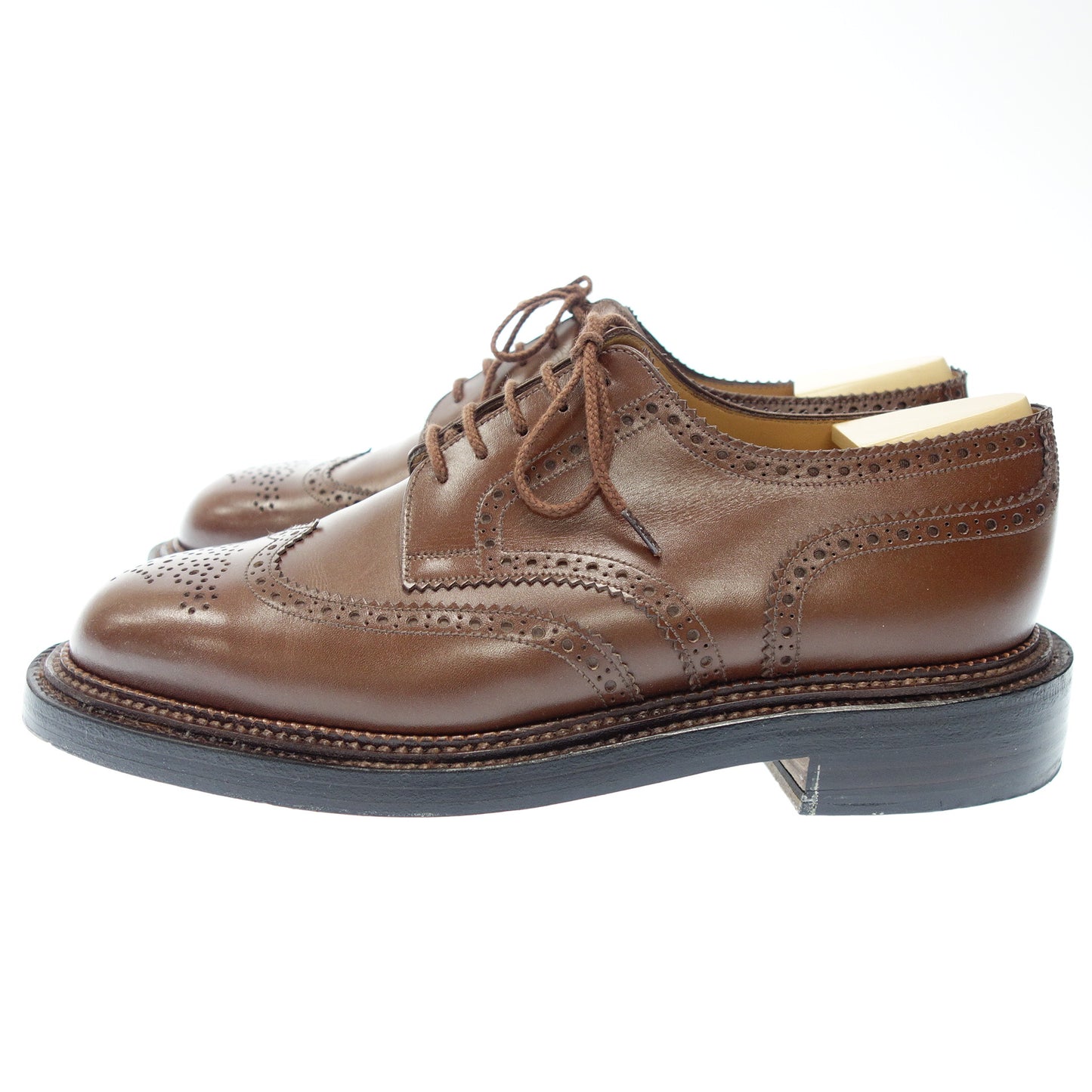 【J.M.WESTON】ジェイエムウエストン 590 トリプルソールダービー ウイングチップ カーフ ブラウン サイズ 7.5D