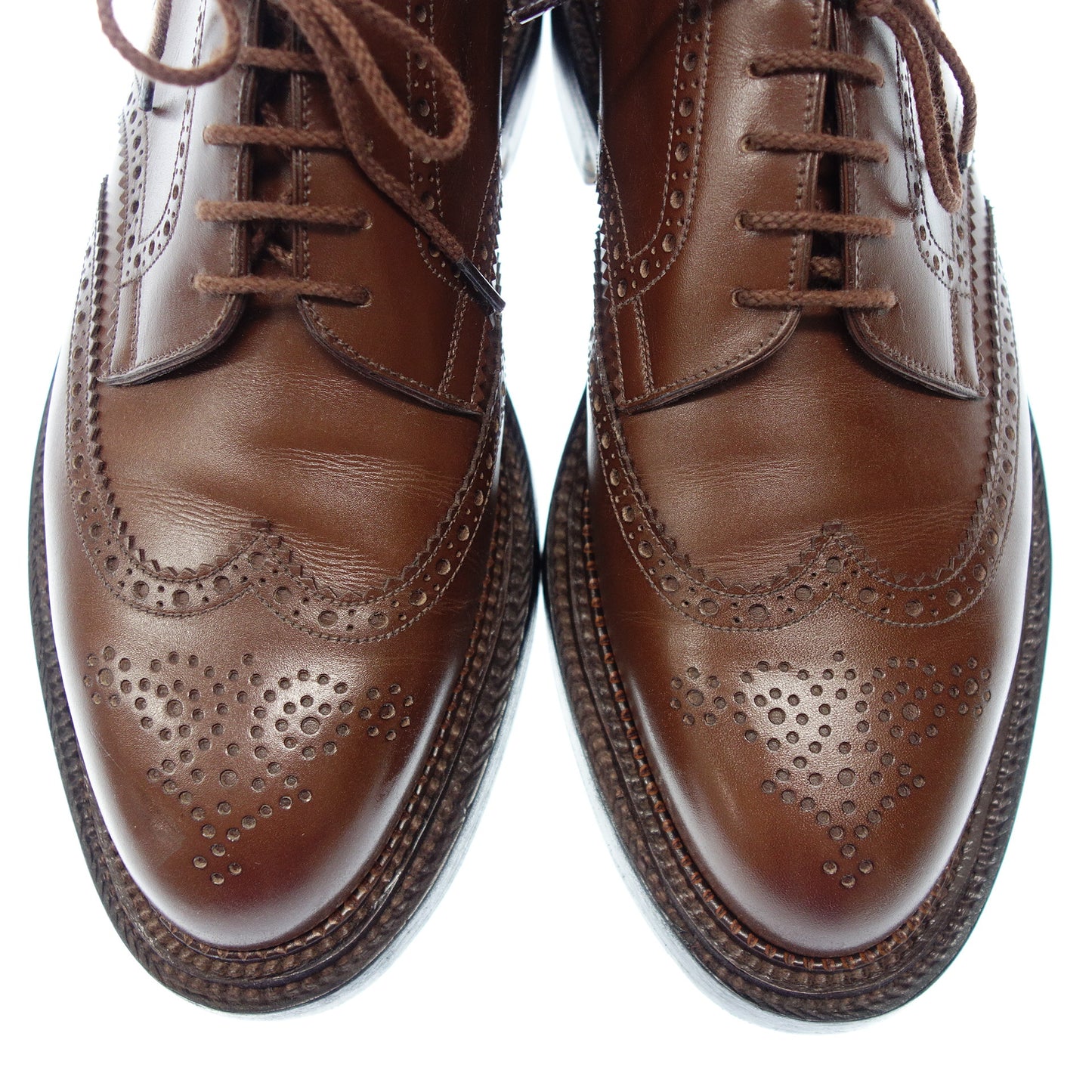 【J.M.WESTON】ジェイエムウエストン 590 トリプルソールダービー ウイングチップ カーフ ブラウン サイズ 7.5D