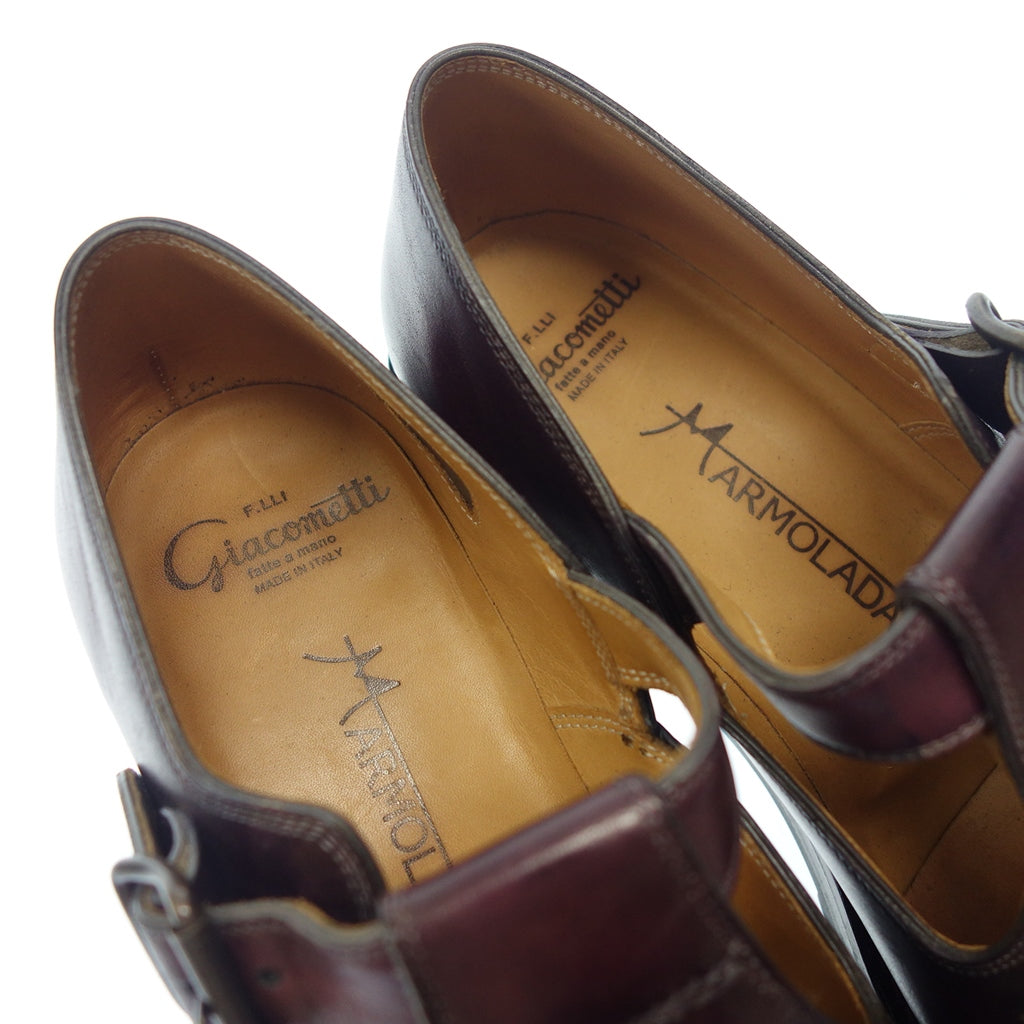 【F.lli Giocometti】フラテッリジャコメッティ FG229 T Strap U Tip パープル サイズ.40 MARMOLADA
