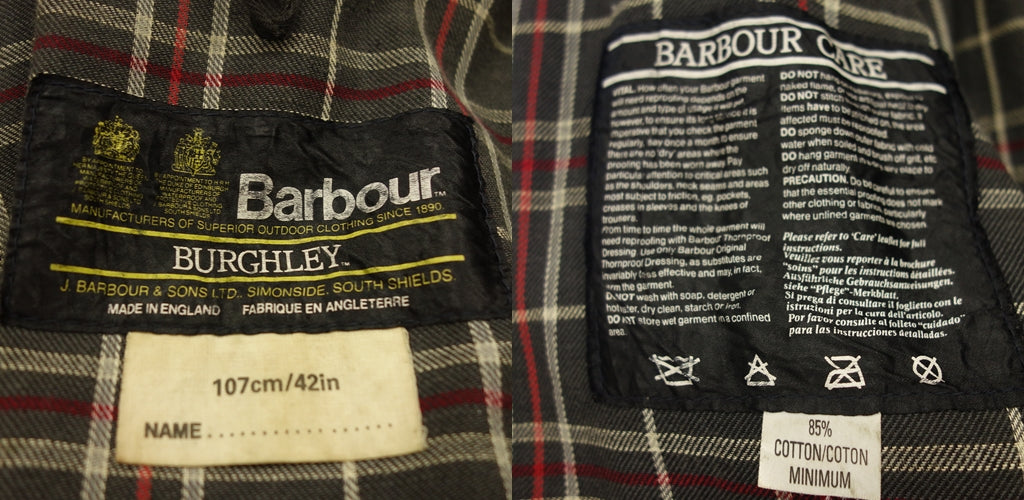 【Barbour】バブアー 1980年代 BURGHLEY 2Warrant セージ サイズ 42