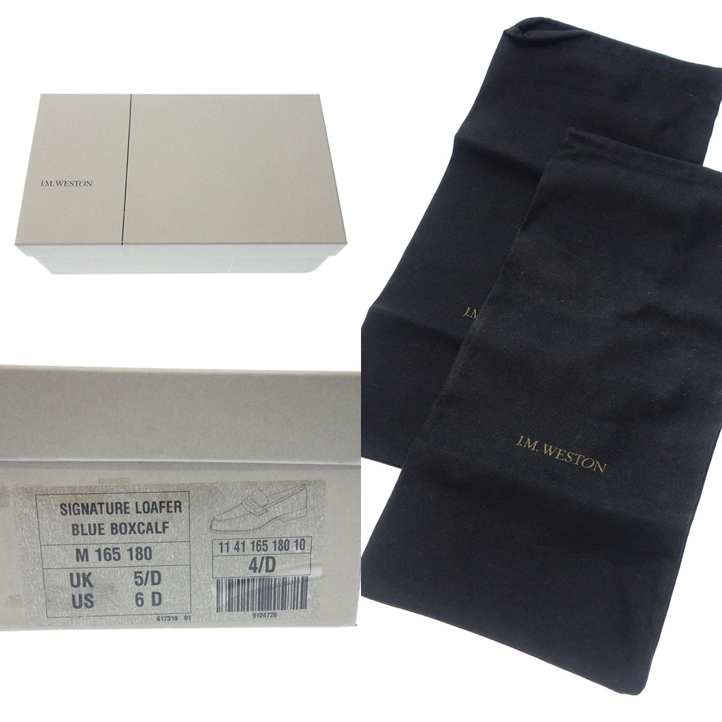 【J.M.WESTON】ジェイエムウエストン 180 シグネチャー ローファー ネイビー メンズ サイズ 4.5D 41ラスト