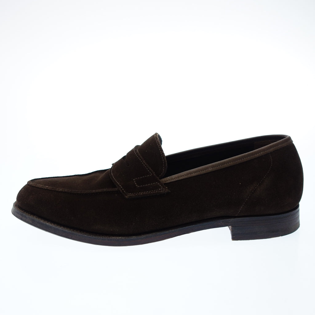 【CROCKETT&JONES】クロケット&ジョーンズ RICHMOND コインローファー スエード ブラウン サイズ UK6.5E