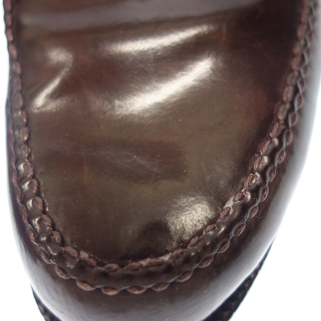 【BROOKS BROTHERS】ブルックスブラザーズ リーガル製 20312 アンライニング コインローファー コードバン バーガンディ サイズ US7相当 ラスト