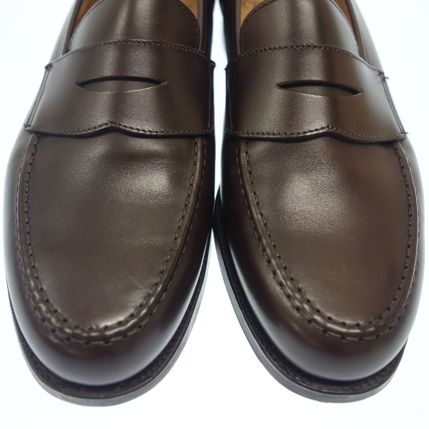 【CROCKETT&JONES】クロケット&ジョーンズ BOSTON2 コインローファー カーフ ブラウン サイズ UK8E 376ラスト