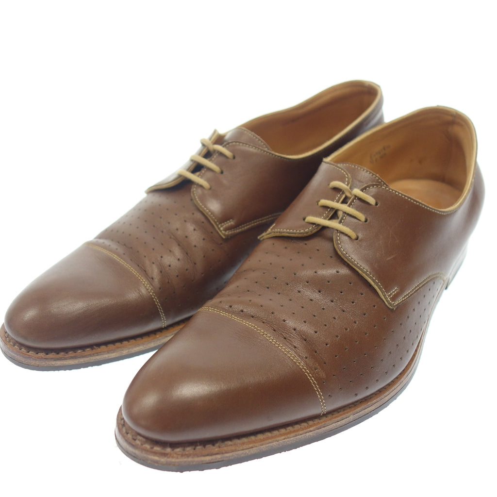 【JOHN LOBB】ジョンロブ EVERDON 外羽根 パンチング加工 レザーシューズ カーフ ブラウン サイズ UK9E ラスト