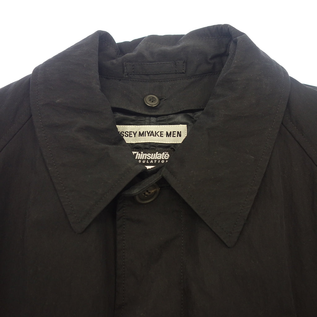 【ISSEY MIYAKE MEN】イッセイミヤケ シンサレート バルカラーコート キュプラ ネイビー サイズ M Thinsulate