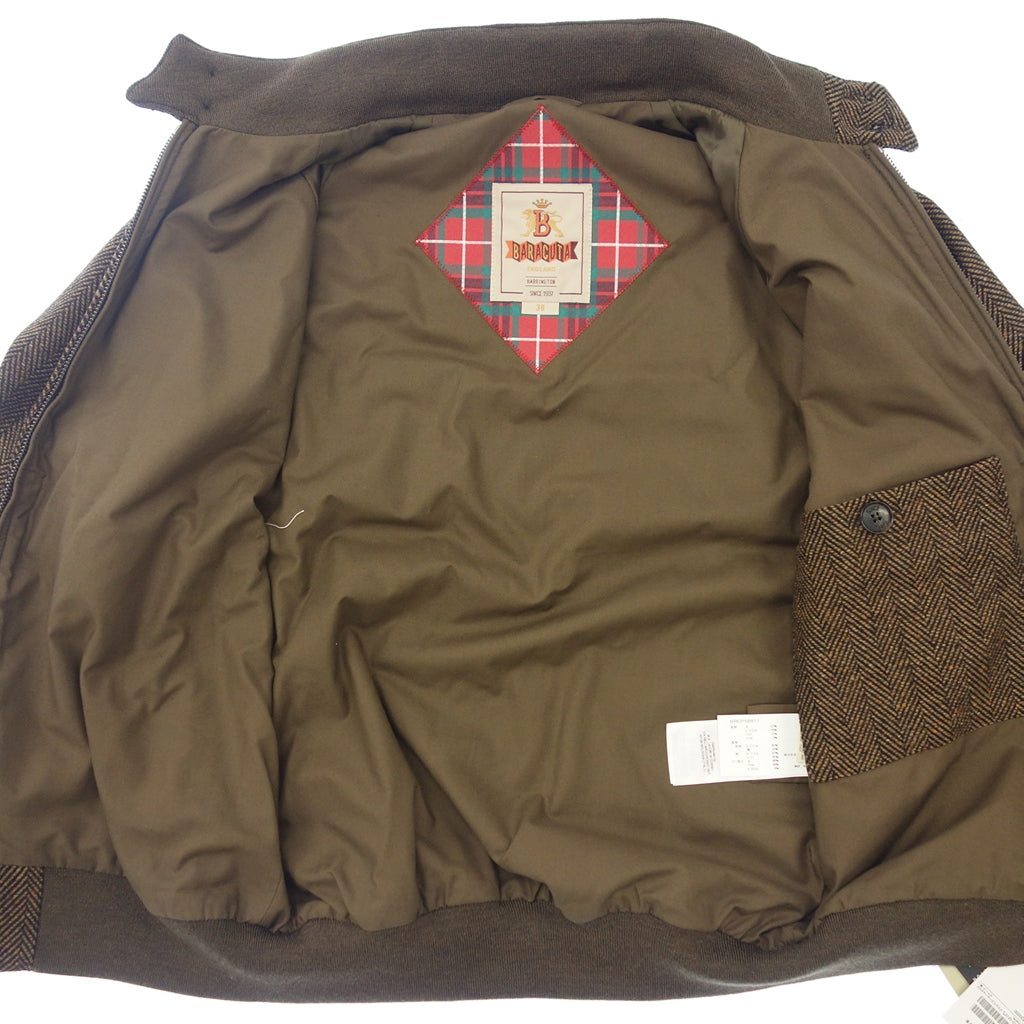 【BARACUTA】バラクータ ハリントンジャケット G9 オーセンティックフィット ヘリンボーン ブラウン サイズ 38