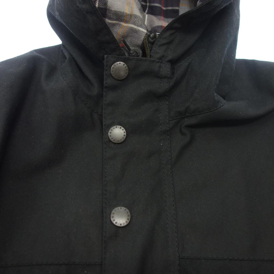 【Barbour】バブアー オイルドジャケット フーディ ブラック 38