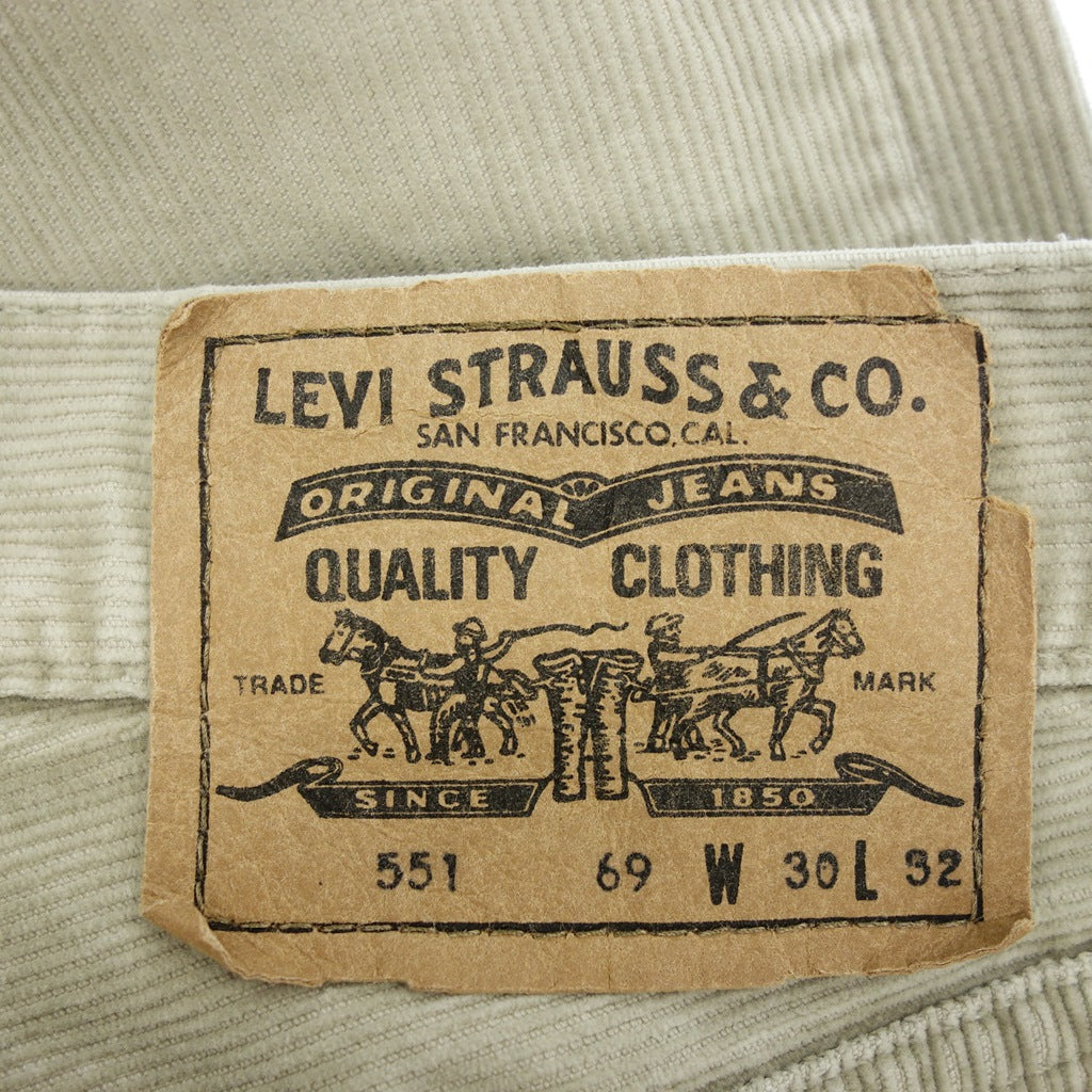 【Levi's】リーバイス 551 コーデュロイパンツ 1990年代 トルコ製 ボタン裏247 グレー サイズ W30 L32