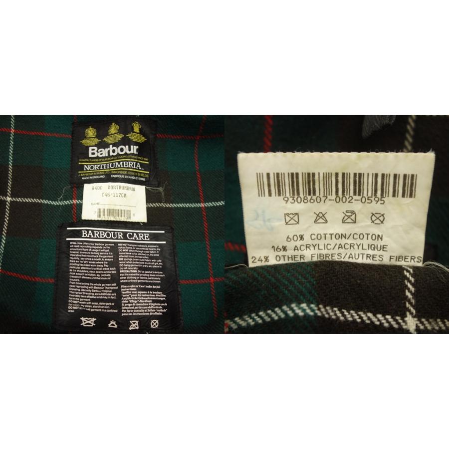 【Barbour】バブアー 1990年代 ノーザンブリア オイルドコート カーキ サイズ 46 NORTHUMBRIA