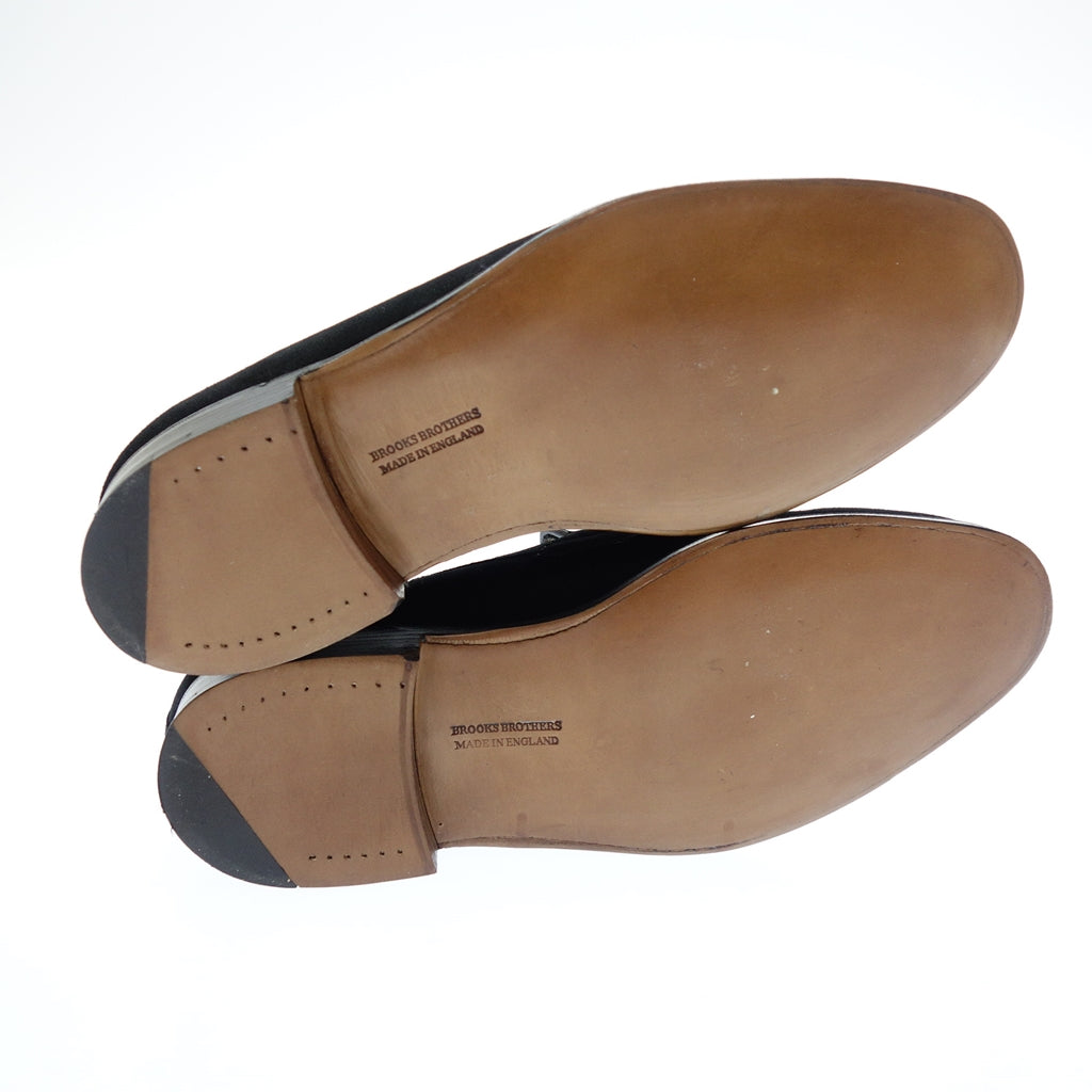 【BROOKS BROTHERS】ブルックスブラザーズ チーニー製 コインローファー スエード ブラック サイズ UK8.5F ラスト