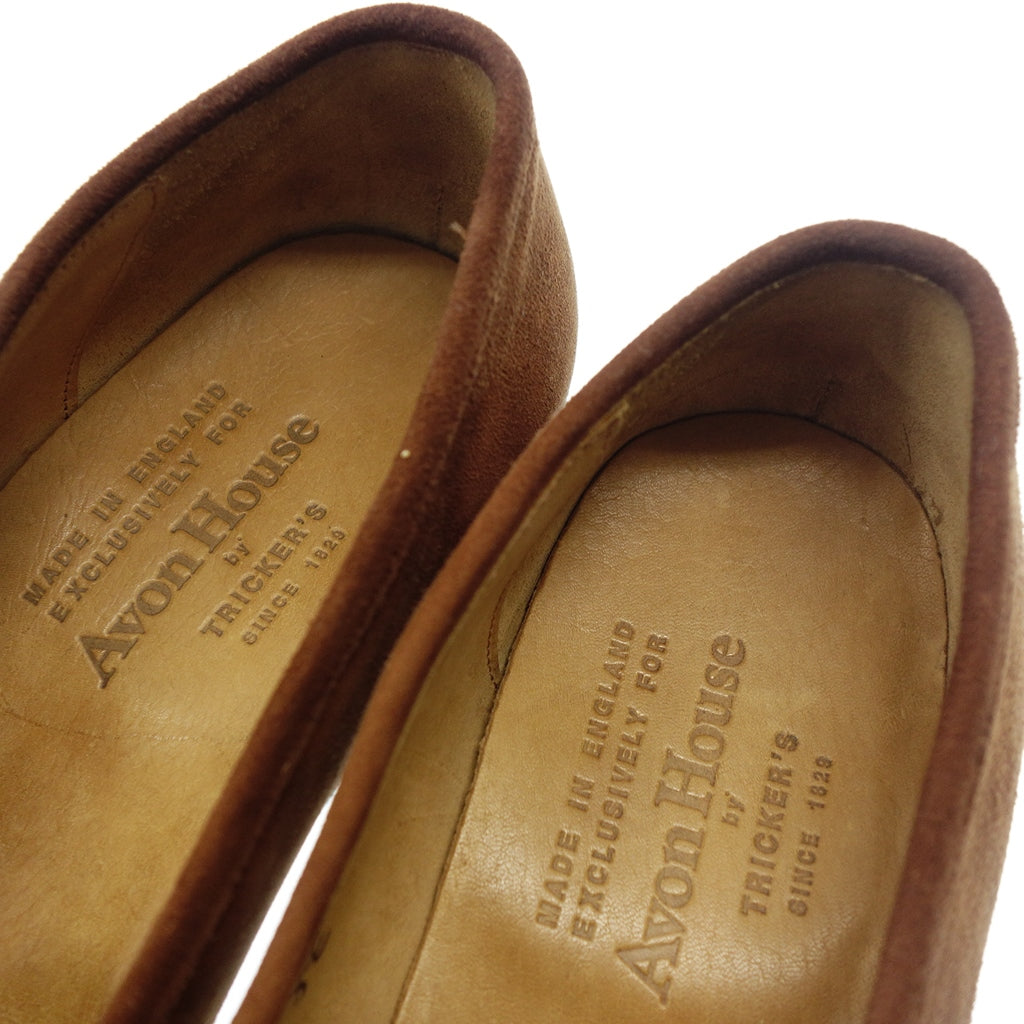 【Tricker’s】トリッカーズ Avon House別注 フルストラップローファー スエード ブラウン サイズ UK8E ラスト