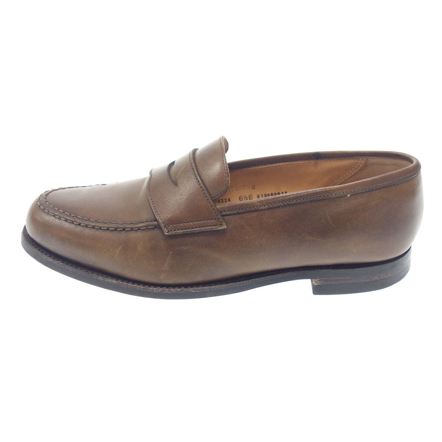 【CROCKETT&JONES】クロケット&ジョーンズ BOSTON2 コインローファー カーフ ブラウン UK6.5E