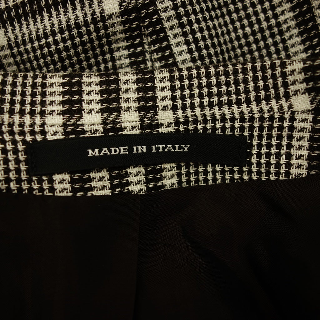 【TAGLIATORE×Brilla per il gusto】タリアトーレ ブリッラペルイルグスト別注 グレンチェック2Bジャケット ブラウン×エクリュ サイズ42