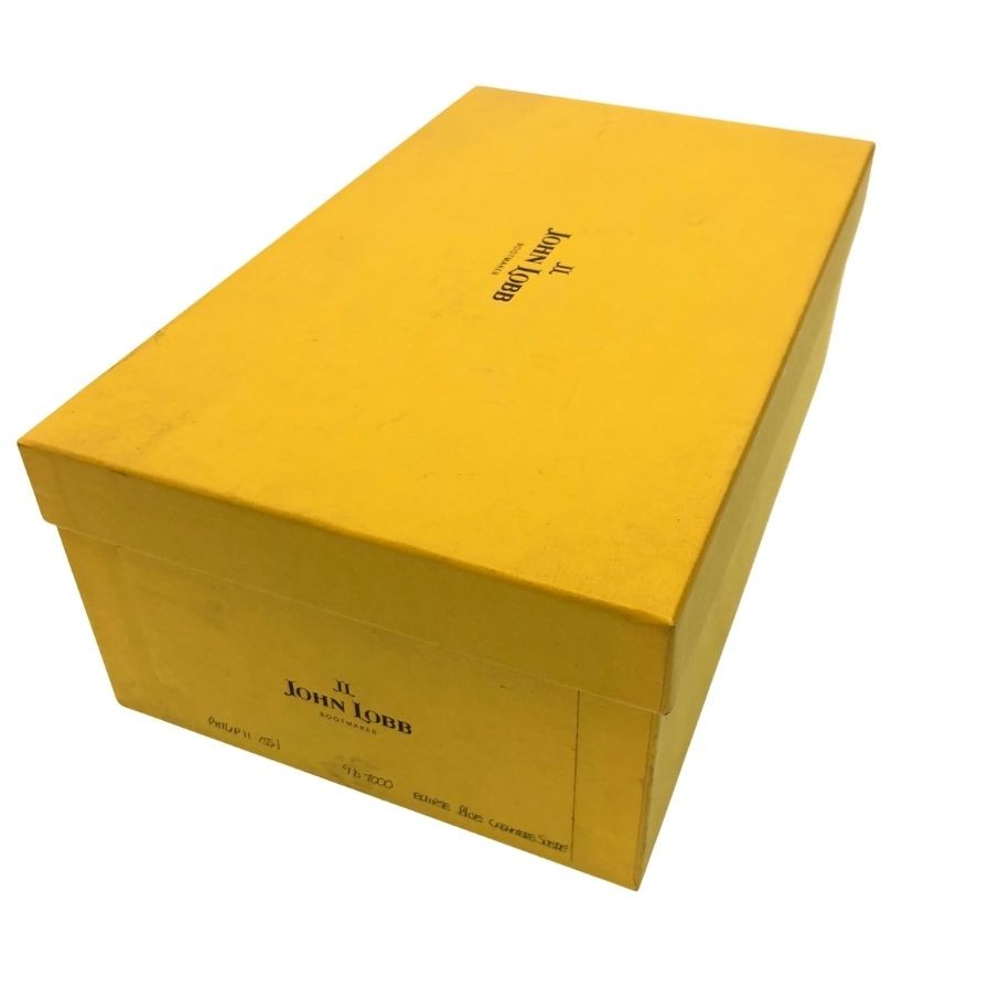 【JOHN LOBB】ジョンロブ フィリップ2 プレステージライン パンチドキャップトゥ カシミヤスエード ダークネイビー サイズ UK9D 7000ラスト PHILLIPⅡ