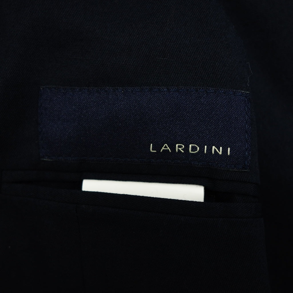 【LARDINI】ラルディーニ ウィンドウペーンチェックジレ ウール&コットン ネイビー サイズ 44