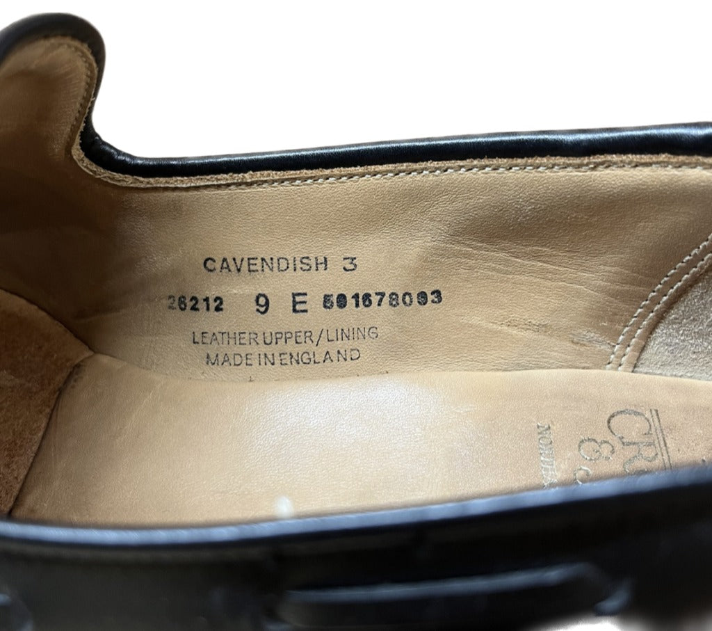 【CROCKETT&JONES】クロケット&ジョーンズ CAVENDISH3 タッセルローファー カーフ ブラック サイズ UK9E