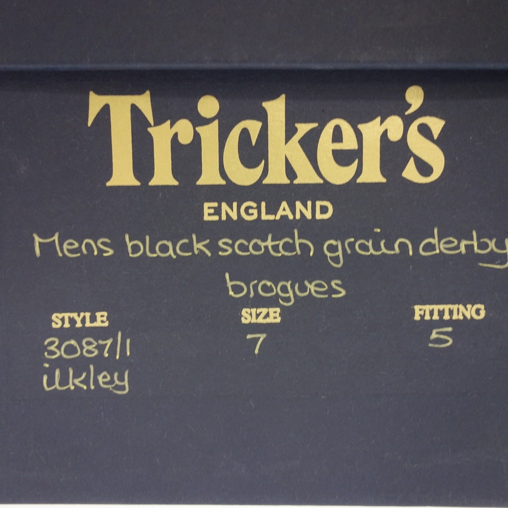 【Tricker’s】トリッカーズ イルクリー 3087 フルブローグ グレインレザー ブラック UK7 ILKLEY
