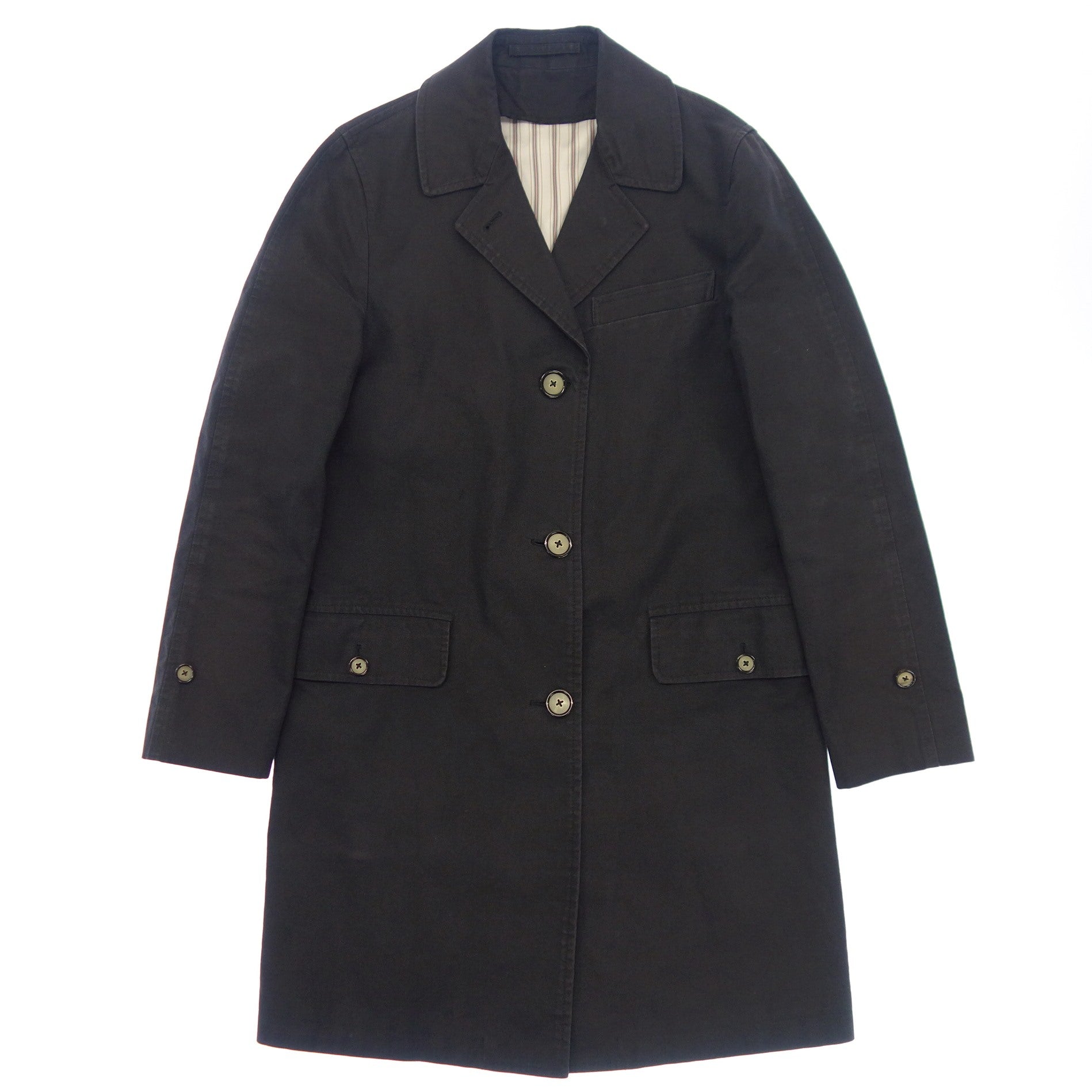 【Maison Martin Margiela】メゾンマルタンマルジェラ コットンオーバーコート ここのえタグ ブラック レディース サイズ 38  Day coat
