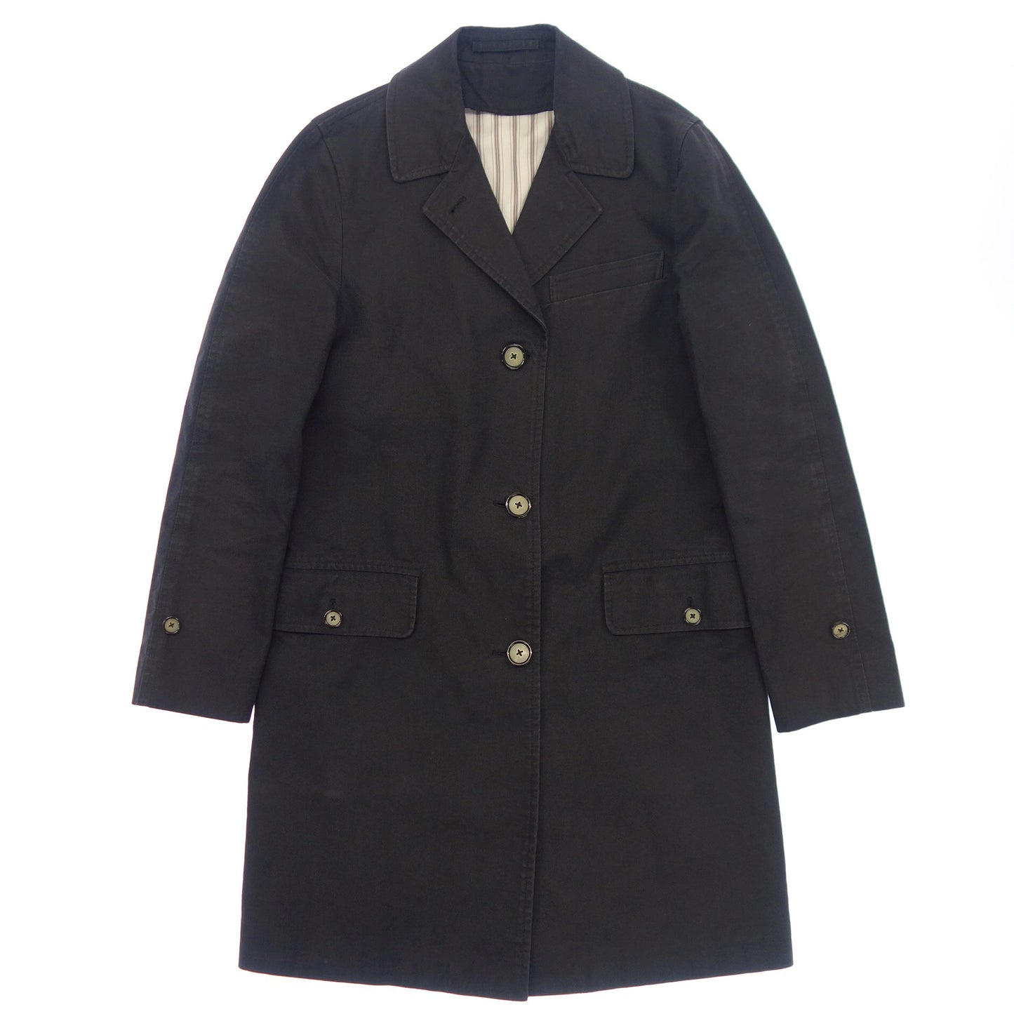 【Maison Martin Margiela】メゾンマルタンマルジェラ コットンオーバーコート ここのえタグ ブラック レディース サイズ 38 Day coat