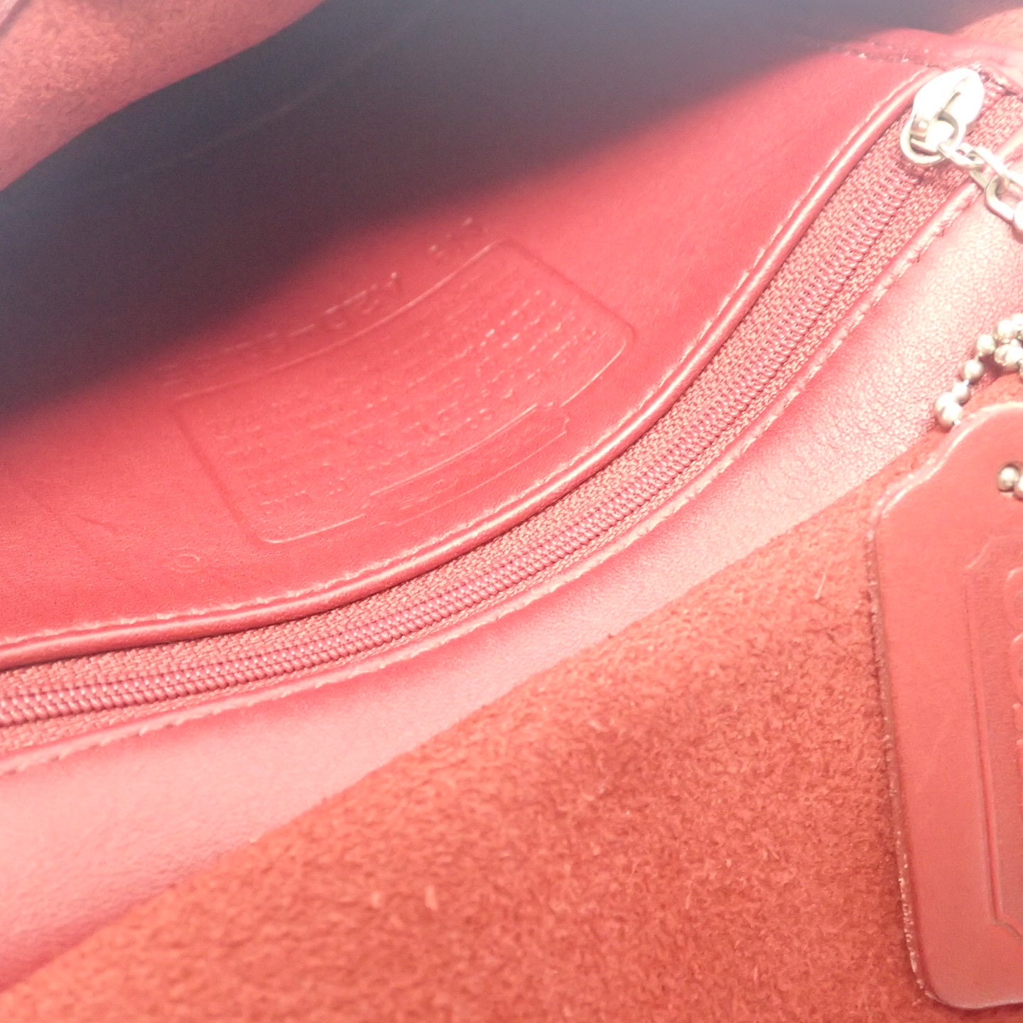 【COACH】オールド コーチ レザーショルダーバッグ USA製 レッド
