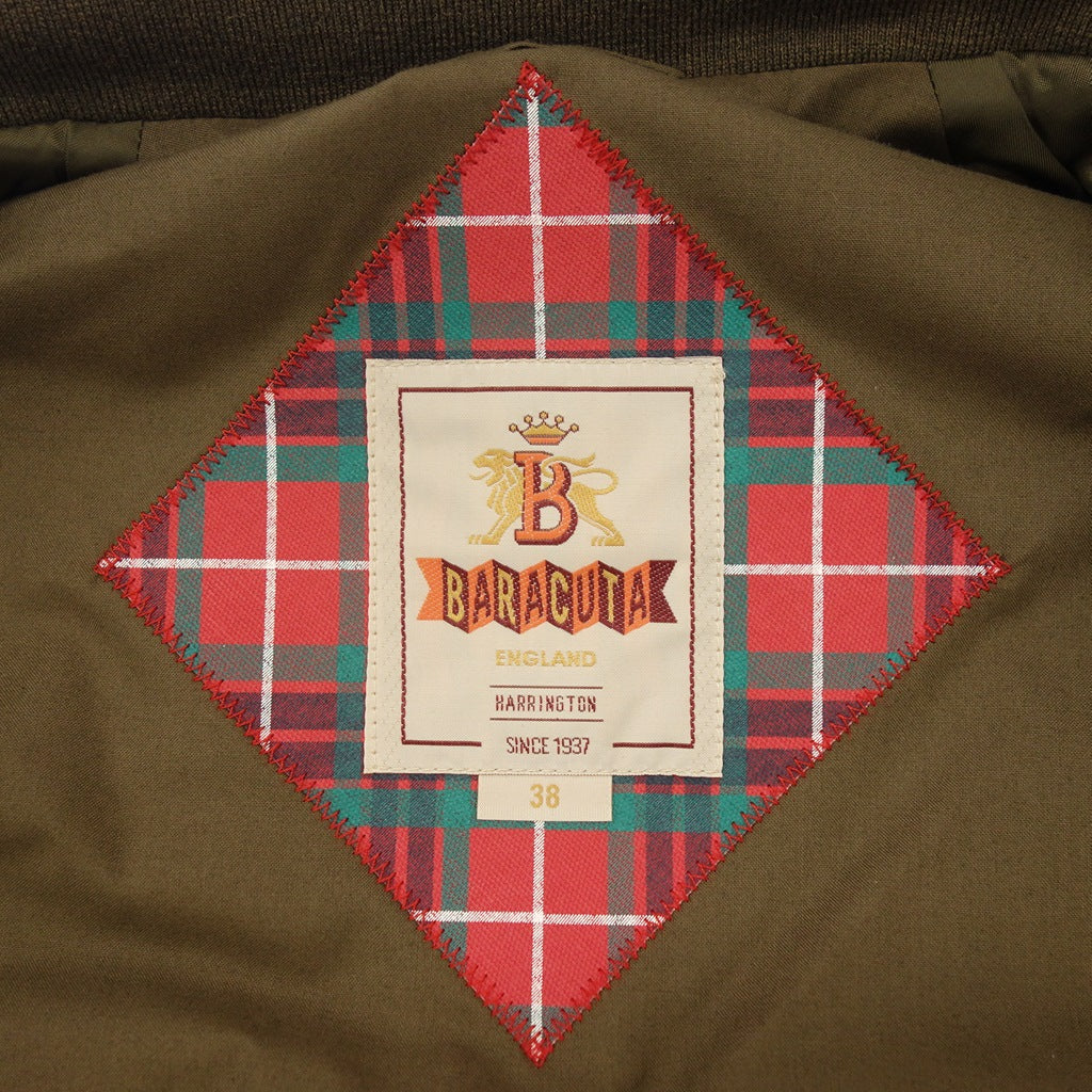 【BARACUTA】バラクータ ハリントンジャケット G9 オーセンティックフィット ヘリンボーン ブラウン サイズ 38