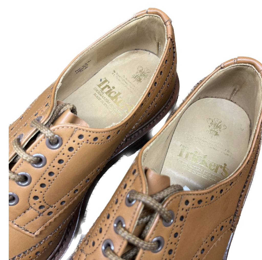 【Tricker’s】トリッカーズ M5633 BOURTON ウイングチップ カーフ マロン サイズ UK9 ラスト